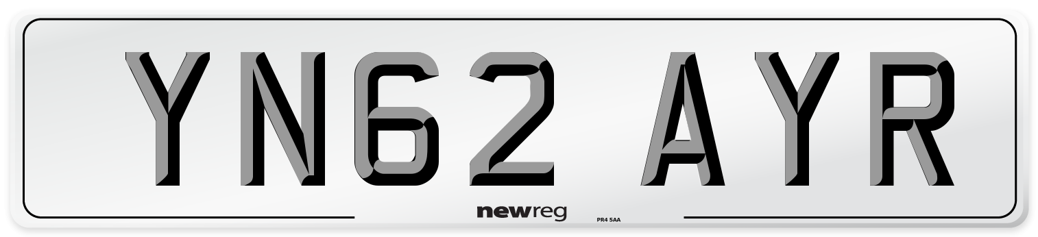 YN62 AYR Number Plate from New Reg